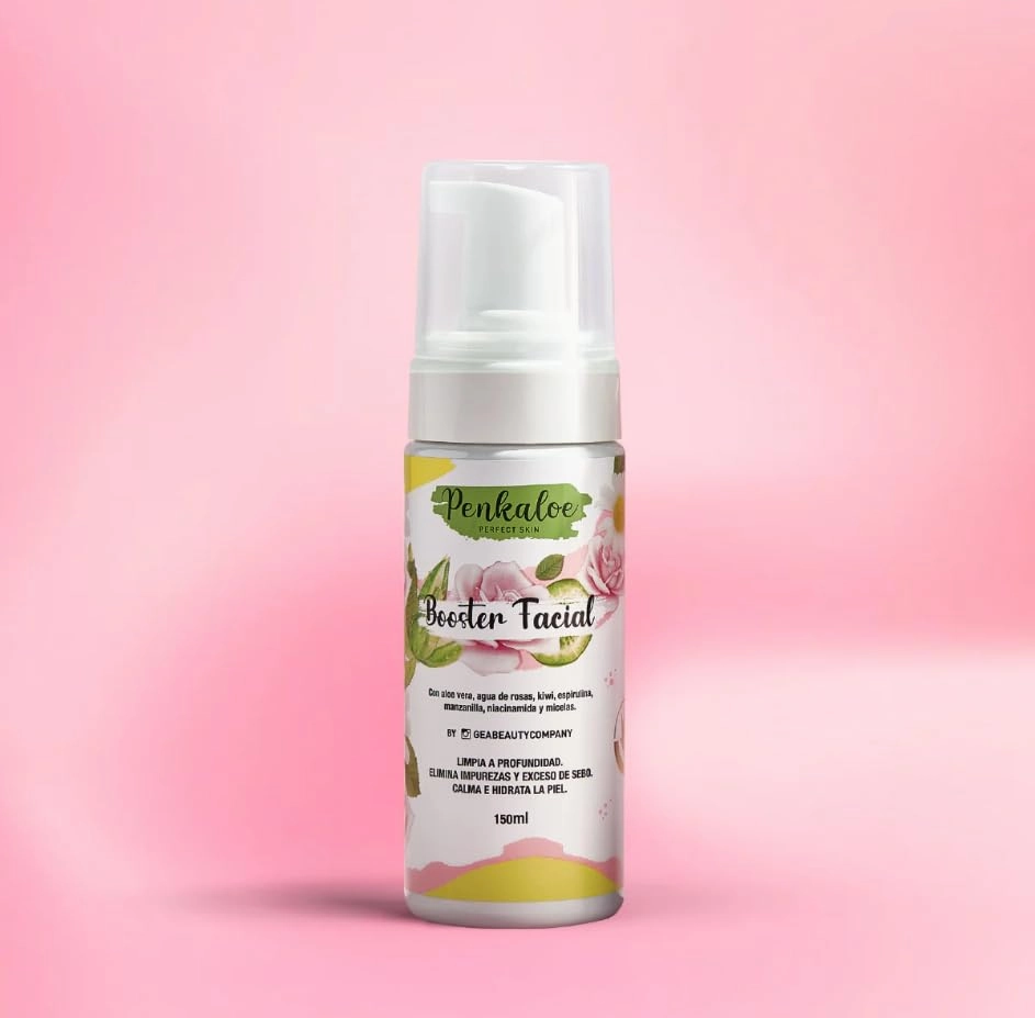 Penkaloe Booster Facial, Deep Cleansing Face Wash Foam, Rose Extract, 150ml