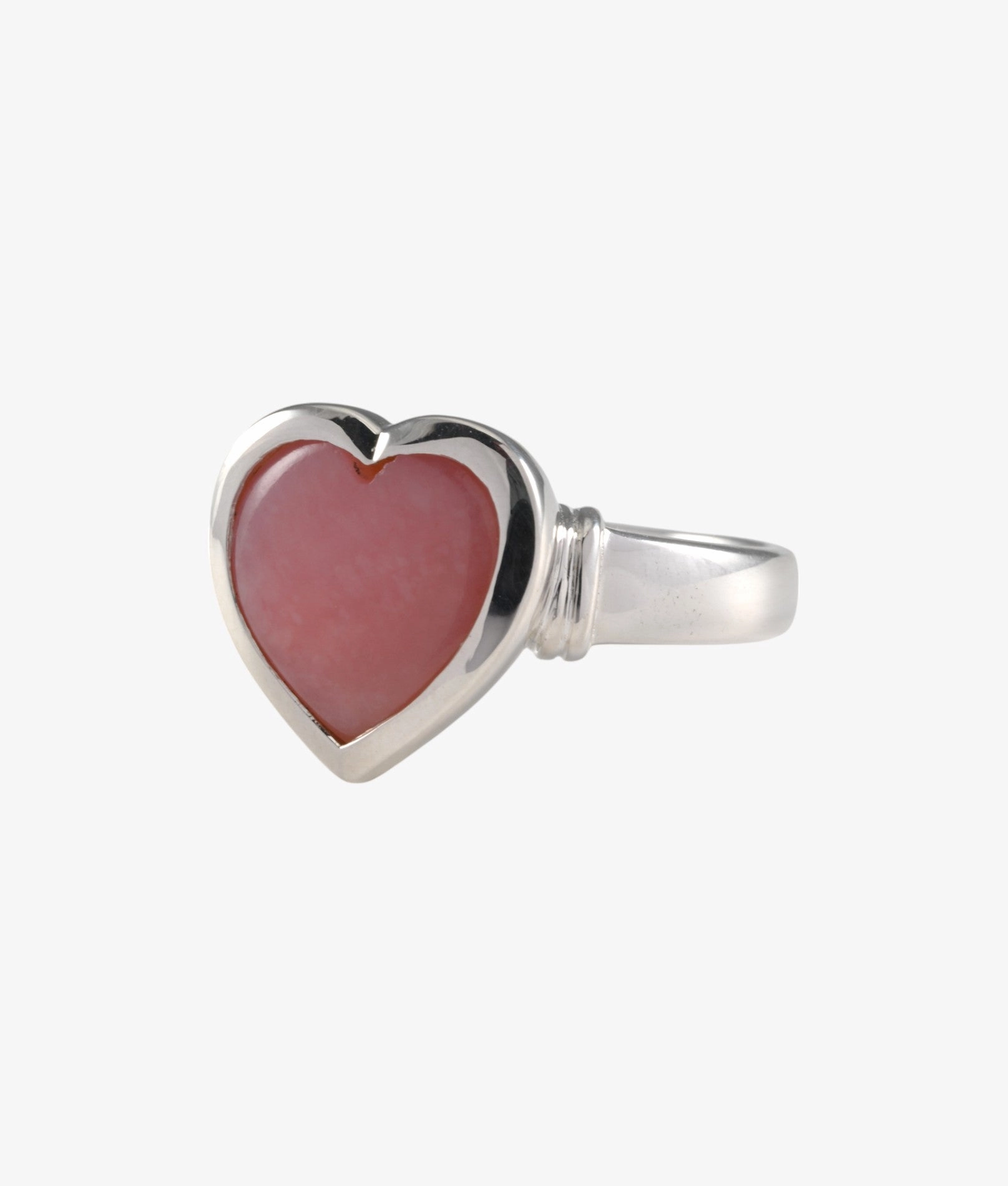 Pink Opal Heart Ring