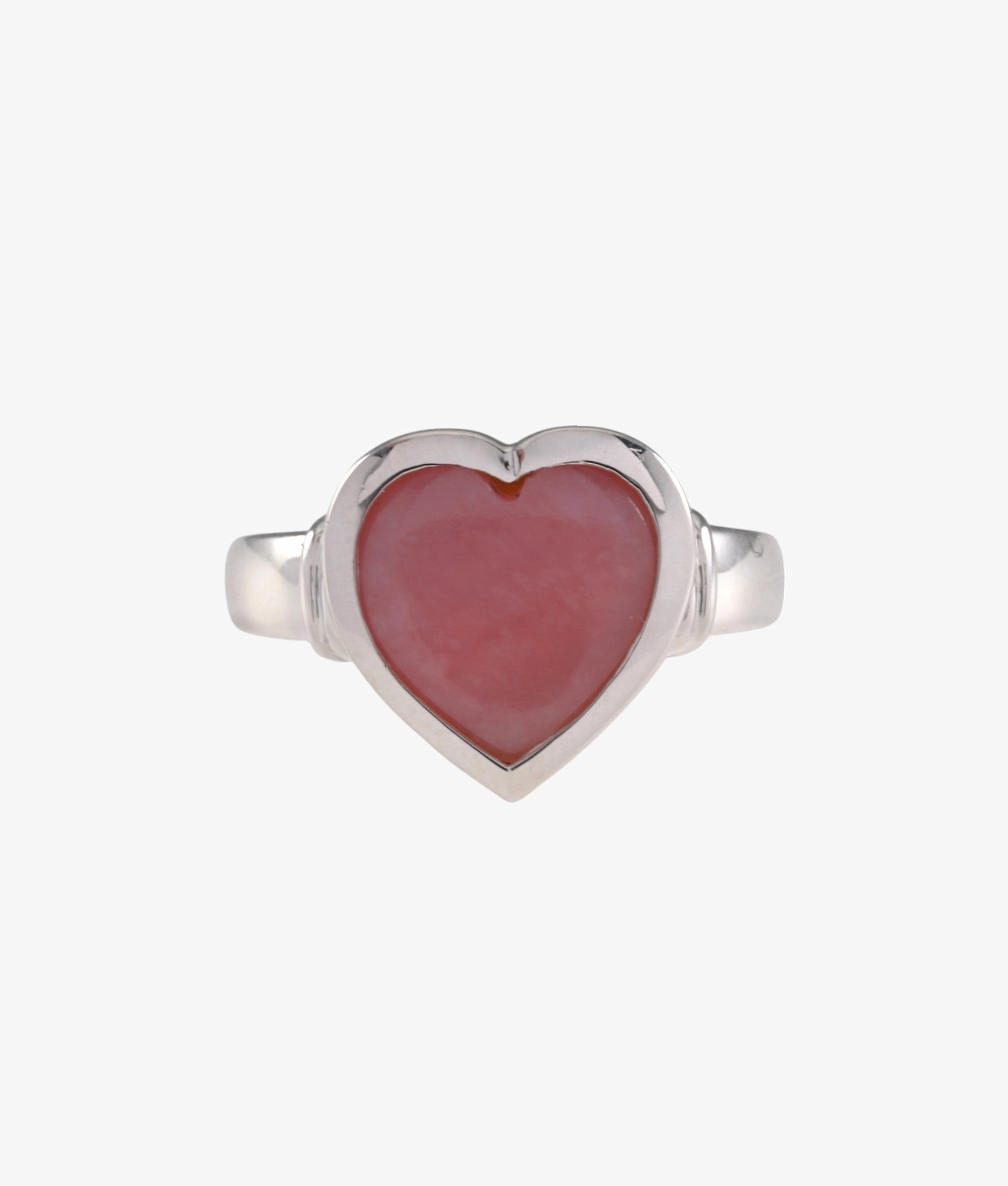 Pink Opal Heart Ring