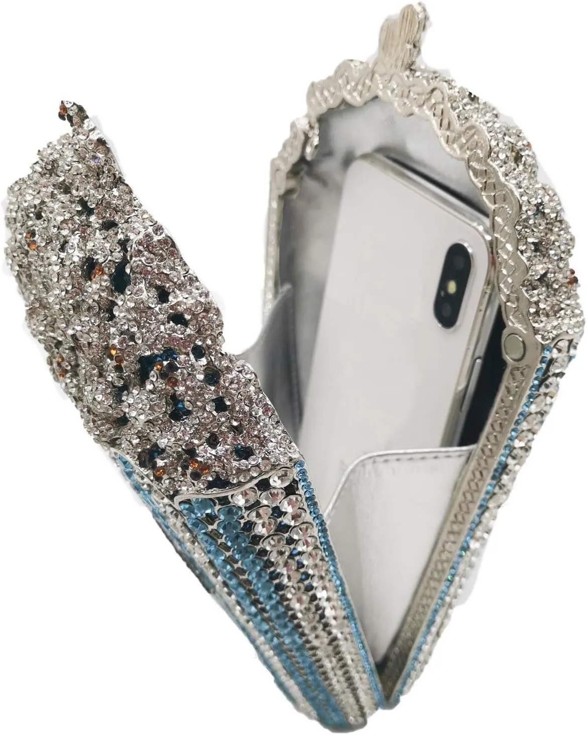 Popcorn Crystal Clutch Bag Women Novelty Evening Handbags Bridal Party Dinner Rhinestone Clutch Purse Wedding Bag,Mini