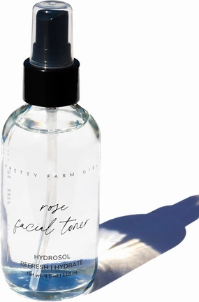 Pretty farm girl Pure Rose Facial Toner - Nourish & Hydrate - Hydrosol - for Dry, Oily, or Combination Skin - Rose Scent - All Skin Types - Teen & Adult - 4 oz