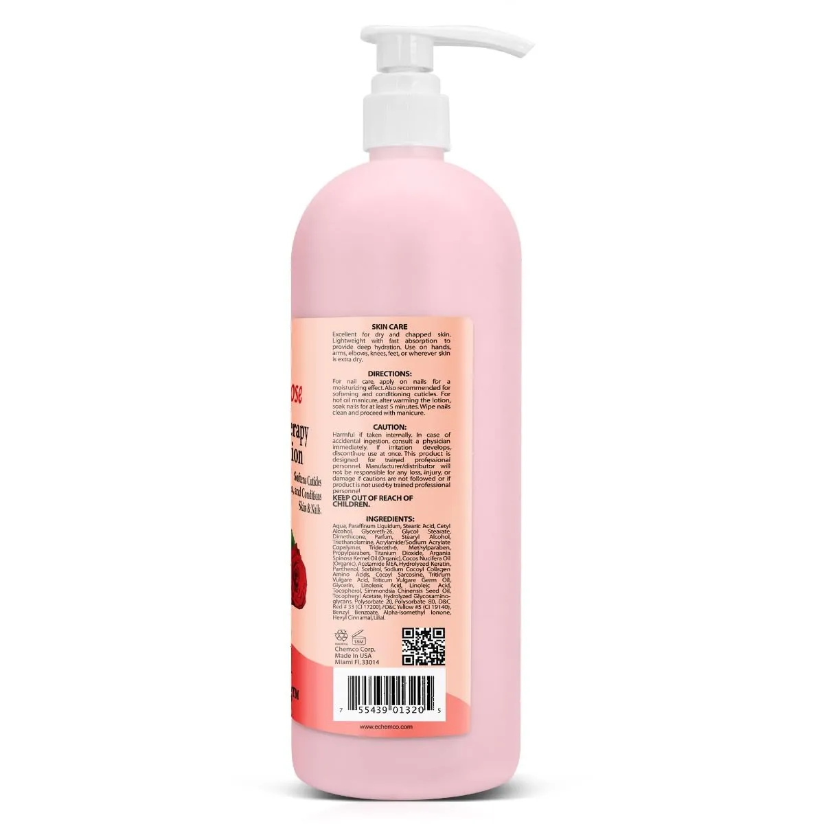 PRO NAIL - Healing Therapy Massage Lotion - Professional Pedicure, Body and Hot Oil Manicure, Infused with Natural Oils, Vitamins, Panthenol and Amino Acids (Sensual Rose, 32 Oz)