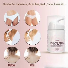 PRZX Privalatus Natural Private areas Skin Whitening Cream | Underarm Brightening and Soothening Cream | Enriched with Vitamin E, Niacinamide, Shea Butter | For Men & Women | Rose | 50g