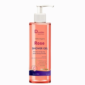 PRZX Rose Fragrance & Almond Oil Bodywash, With Glycerine For Soft & Glowing Skin, Body Wash Shower Gel for Softer, Smoother Skin | Sulfate & Paraben Free | for Women & Men | 200ml