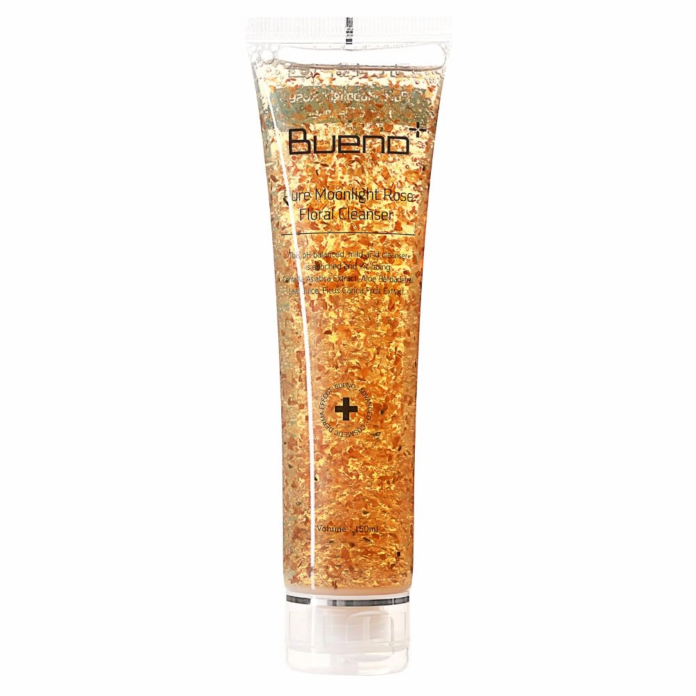 Pure Moonlight Rose Floral Cleanser | Anti-Aging Gentle Face Wash with Rose Petals for All Skin | Exfoliating and Moisturizing | Vegan Gel Rich in Antioxidantsl 5.03 fl.oz