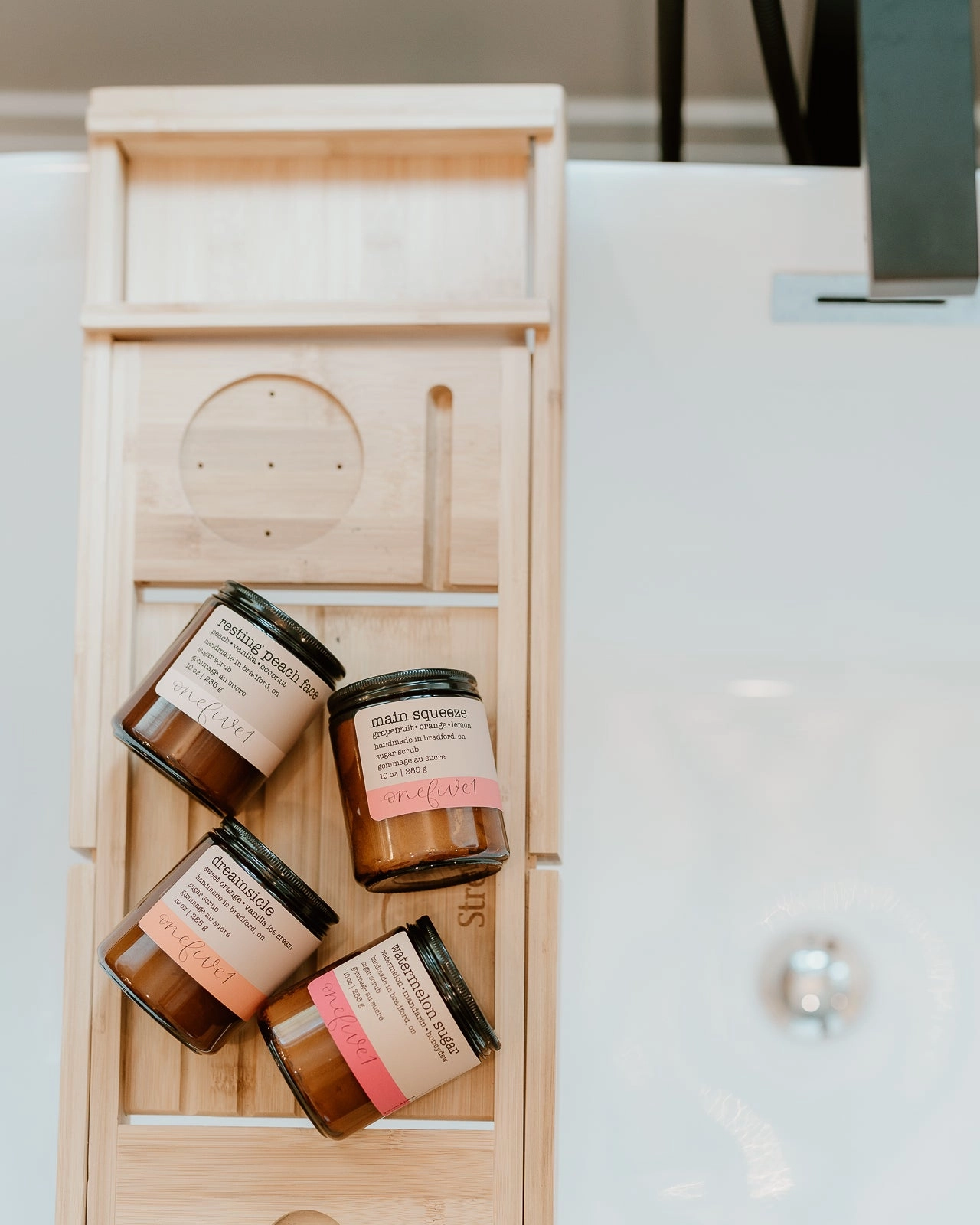 resting peach face sugar scrub