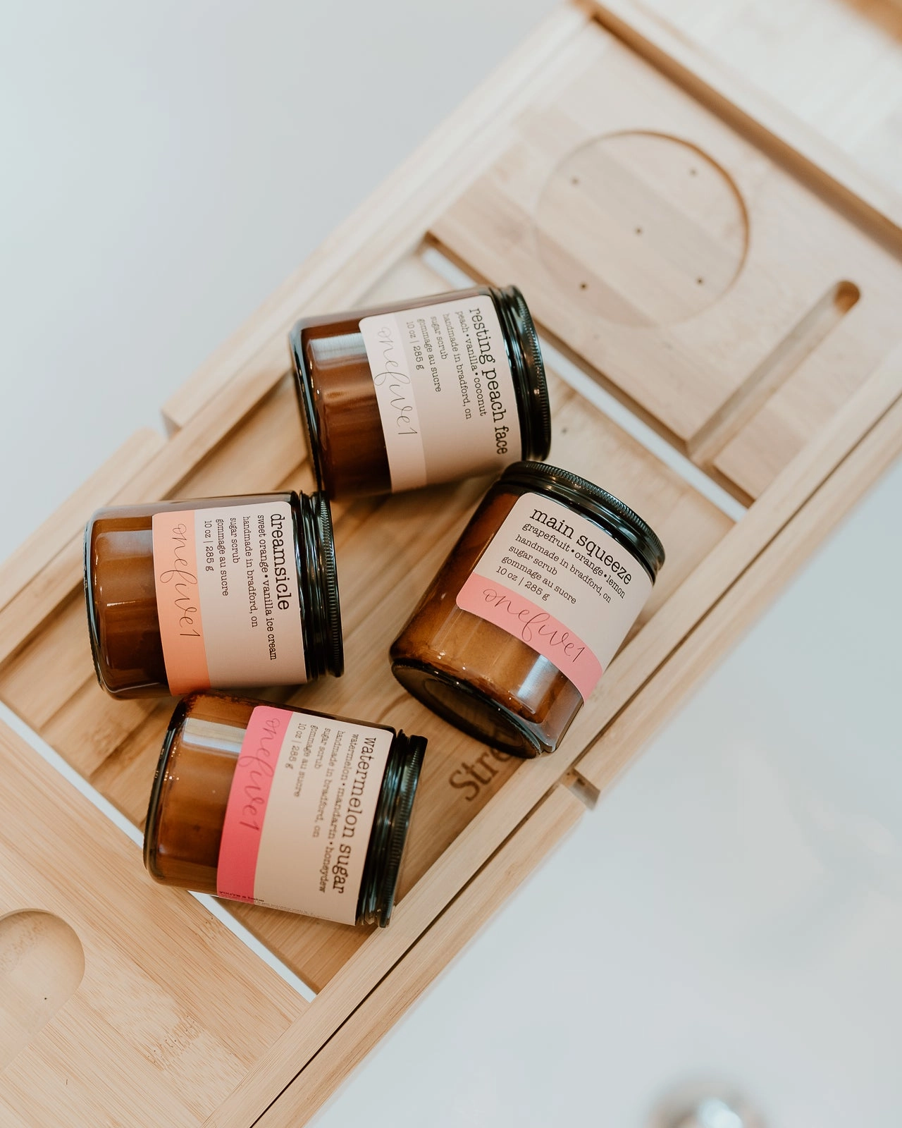 resting peach face sugar scrub