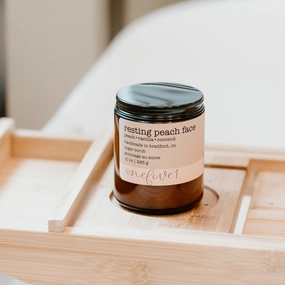 resting peach face sugar scrub