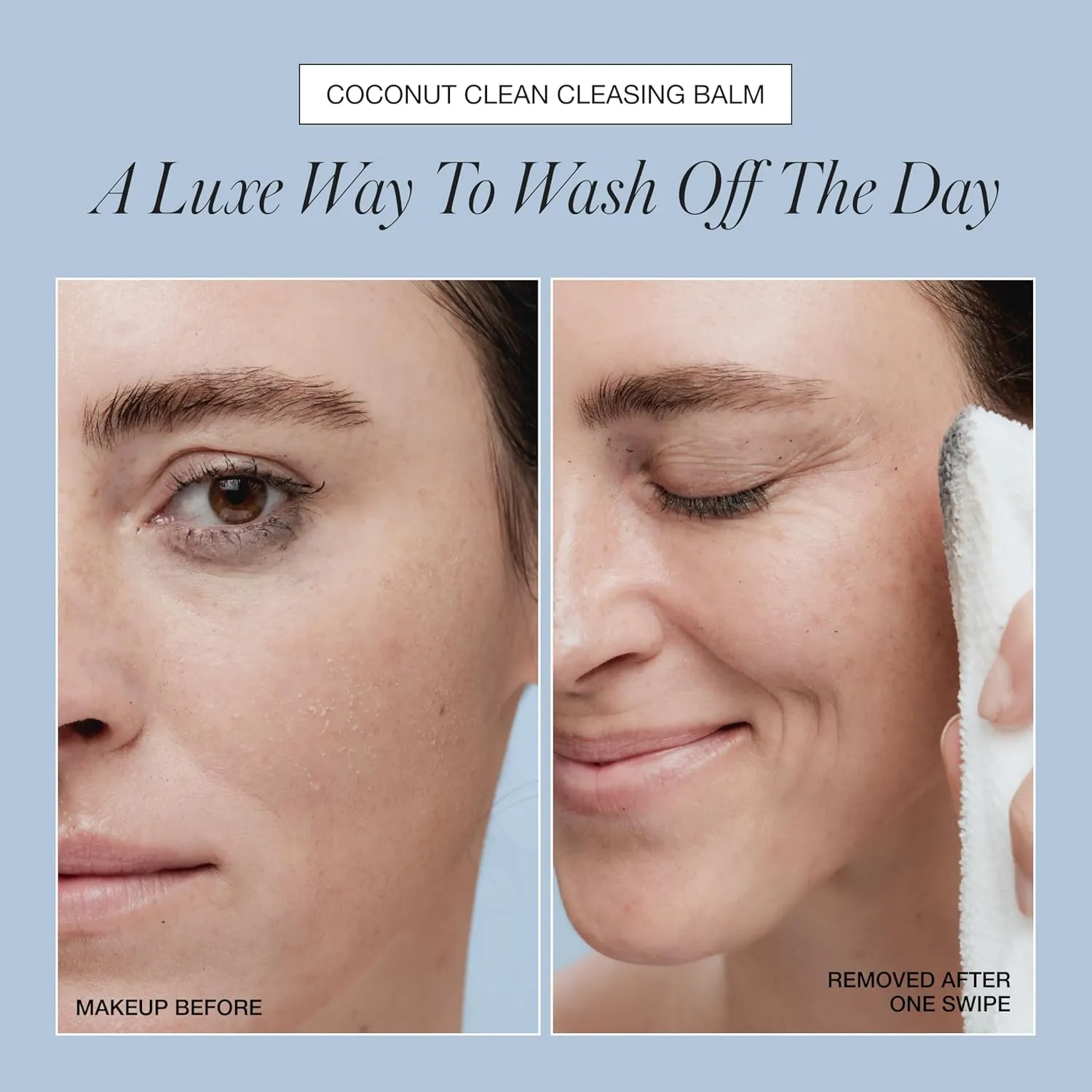 RMS Beauty Coconut Clean Cleansing Balm - Balm to Oil Cleanser with Organic Coconut Oil, SPF & Makeup Remover, Silicone-Free Hydrating Facial Cleanser, Hypoallergenic, Clean Beauty