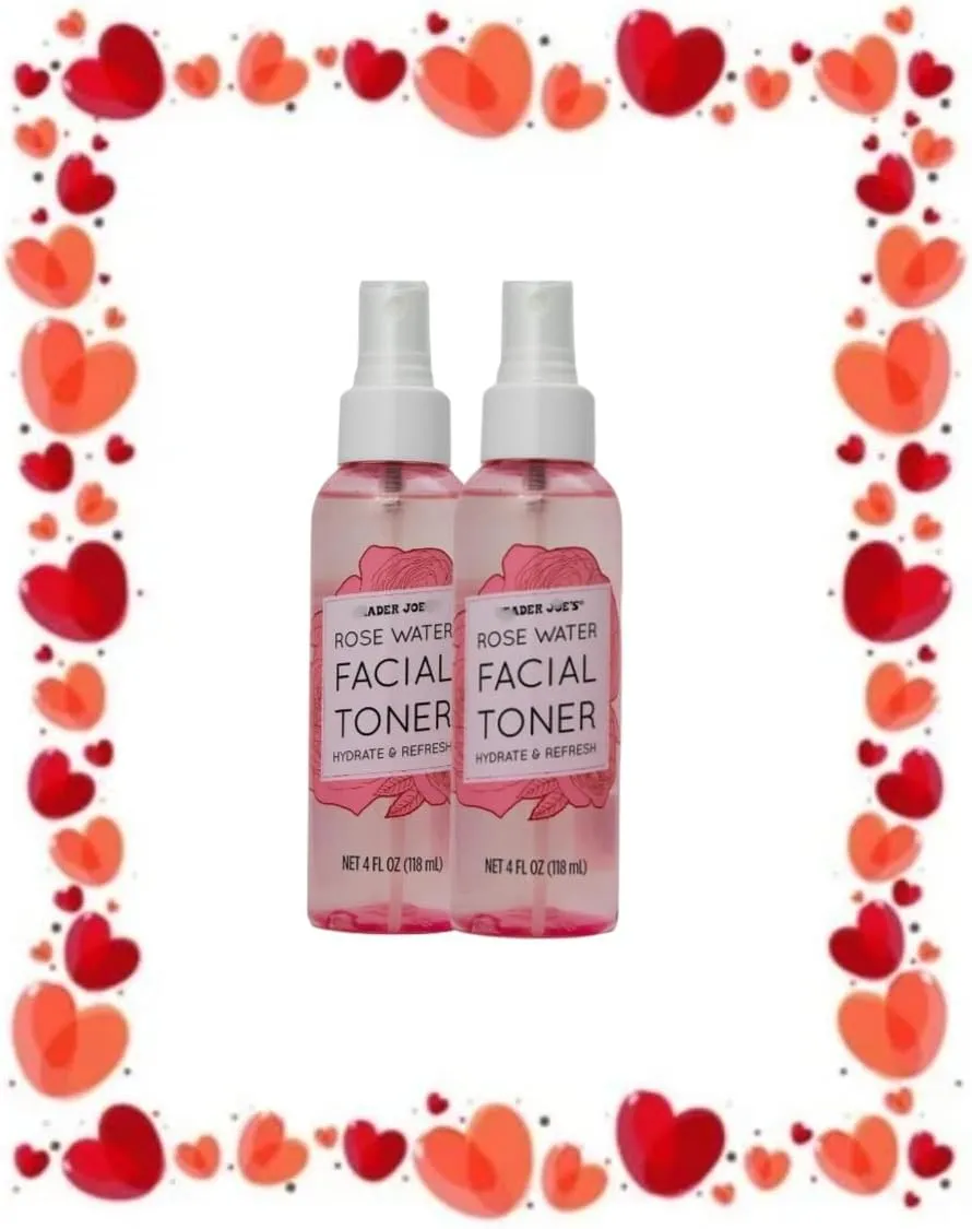 Rose Water Facial Toner Hydrate and Refresh 2 Bottles