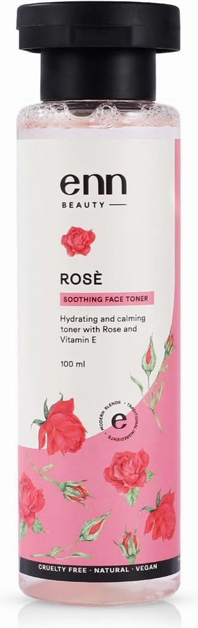 Rose Water Face Toner – Hydrating & Calming with Natural Rose & Vitamin E, Pore Tightening for All Skin Types, 100ml