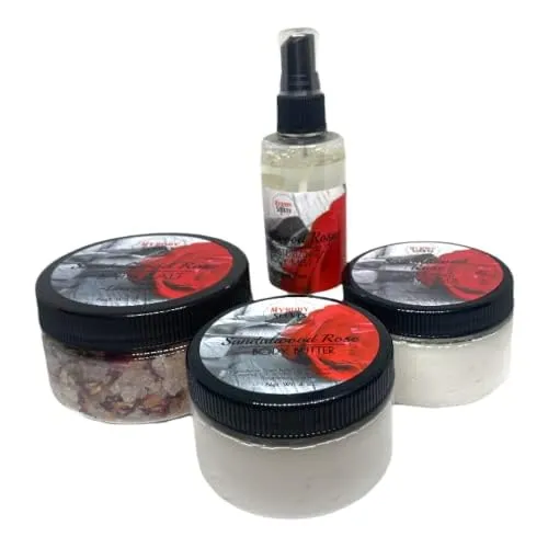 Sandalwood Rose Bath and Body 4 pc Gift Set