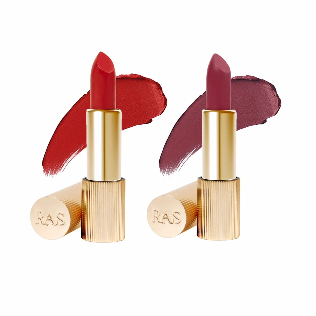 Season’s Must Have Lipsticks Duo | Riviera Red   Twilight Truffle