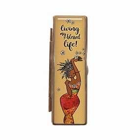 Shades of Color Lipstick Mirror Case, Walk By Faith