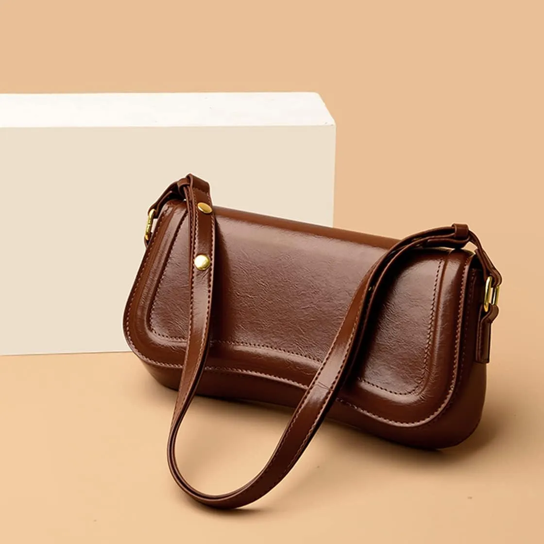 Shoulder Bag Retro Classic Purse Clutch Shoulder Tote HandBag with Zipper Closure for Women
