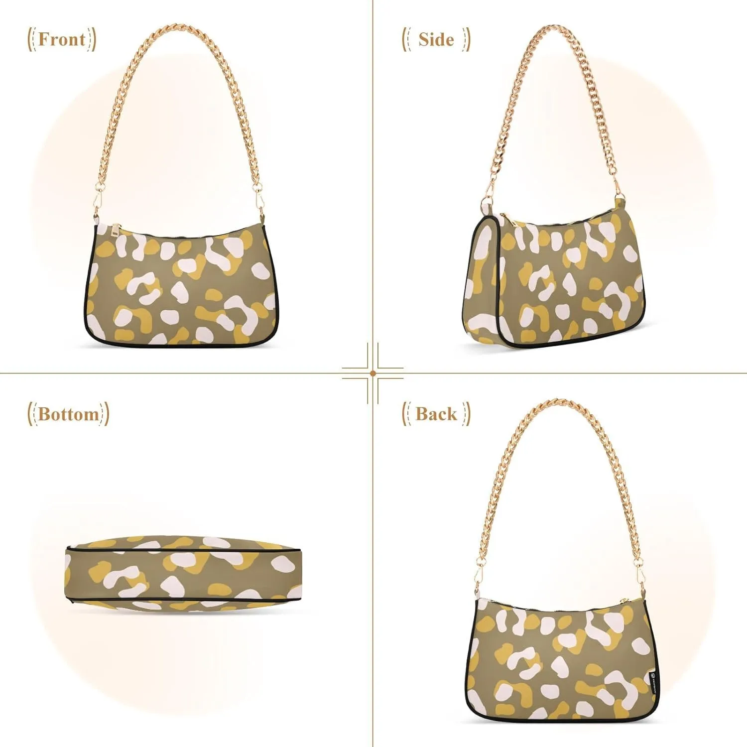 Shoulder Bags for Women Small Clutch Purse with Zipper Closure can Hold a Cell Phone, Lipstick Multicolor 1