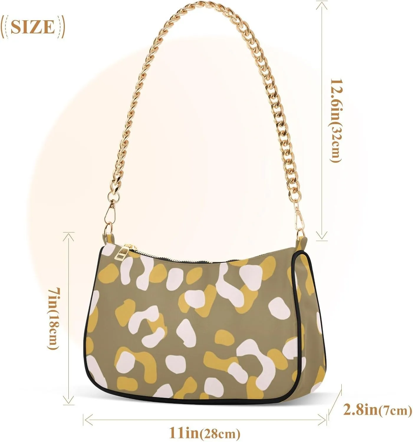 Shoulder Bags for Women Small Clutch Purse with Zipper Closure can Hold a Cell Phone, Lipstick Multicolor 1