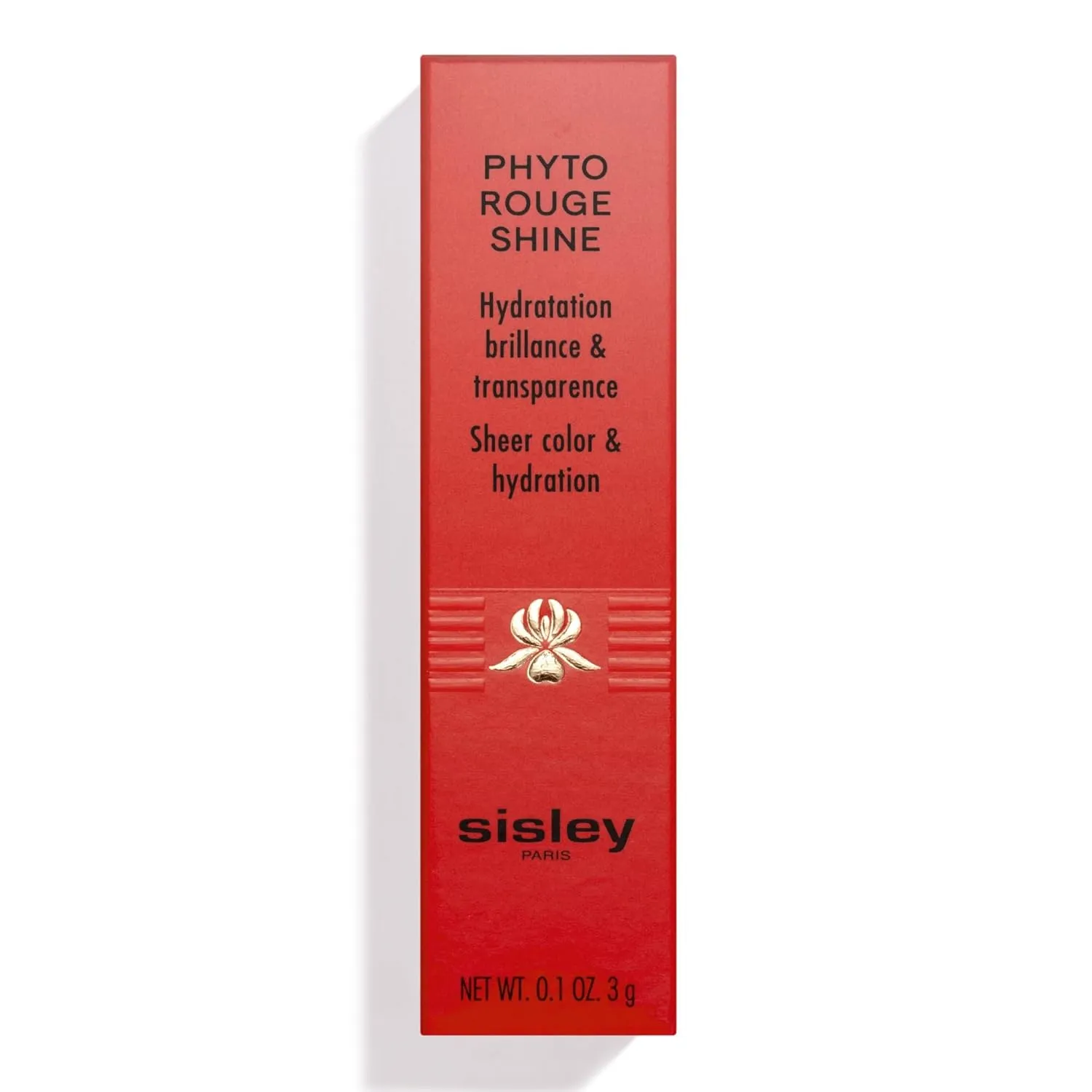 Sisley Paris Phyto-Rouge Shine, 12 Sheer Cocoa - Hydrating Shine Lipstick - Plumps & Smooths Lips - Sheer Color, Rich Texture, Intense Shiny Finish