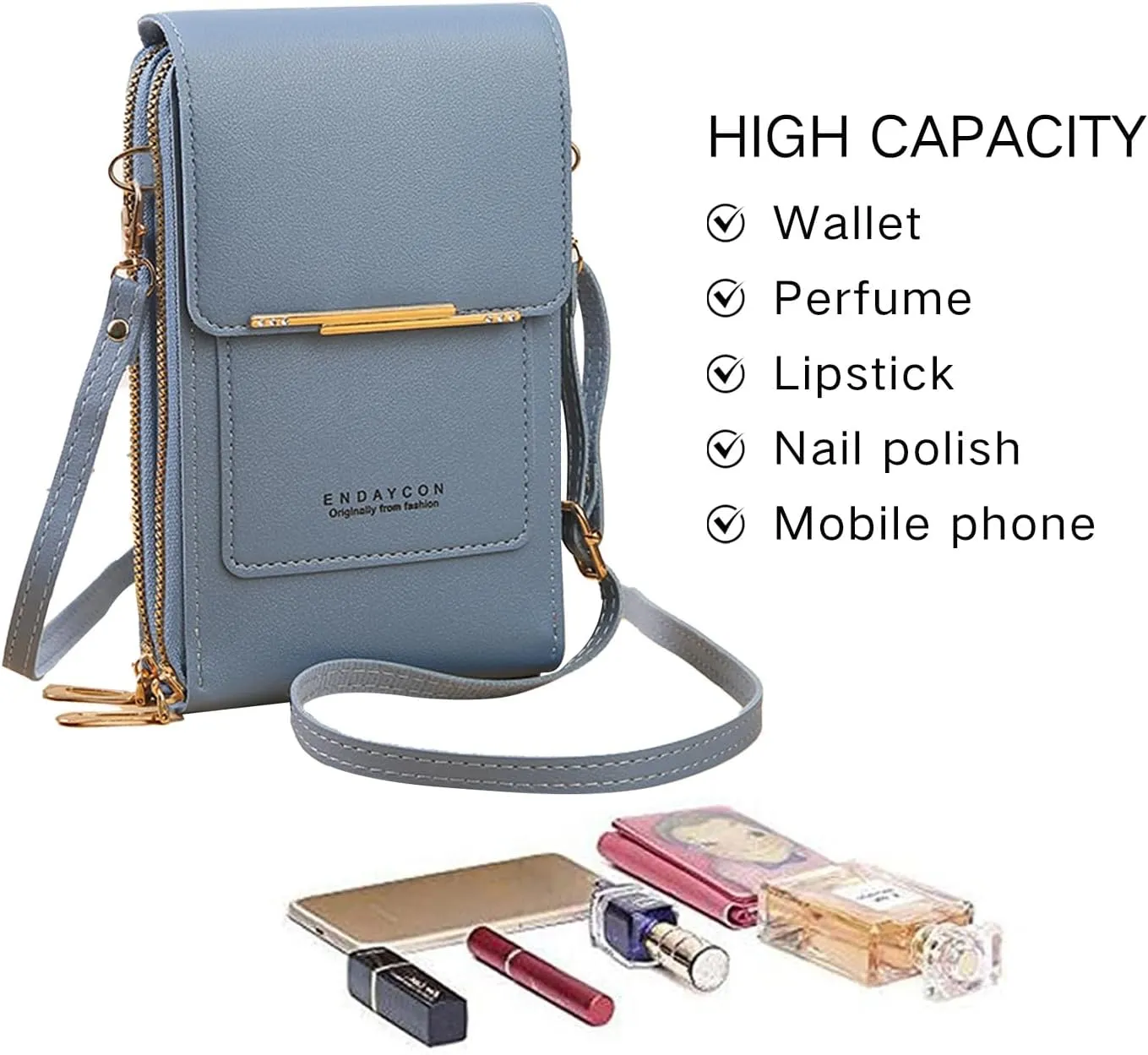 Small Crossbody Cell Phone Bag for Women, Mini Shoulder Purse with Credit Card Slots
