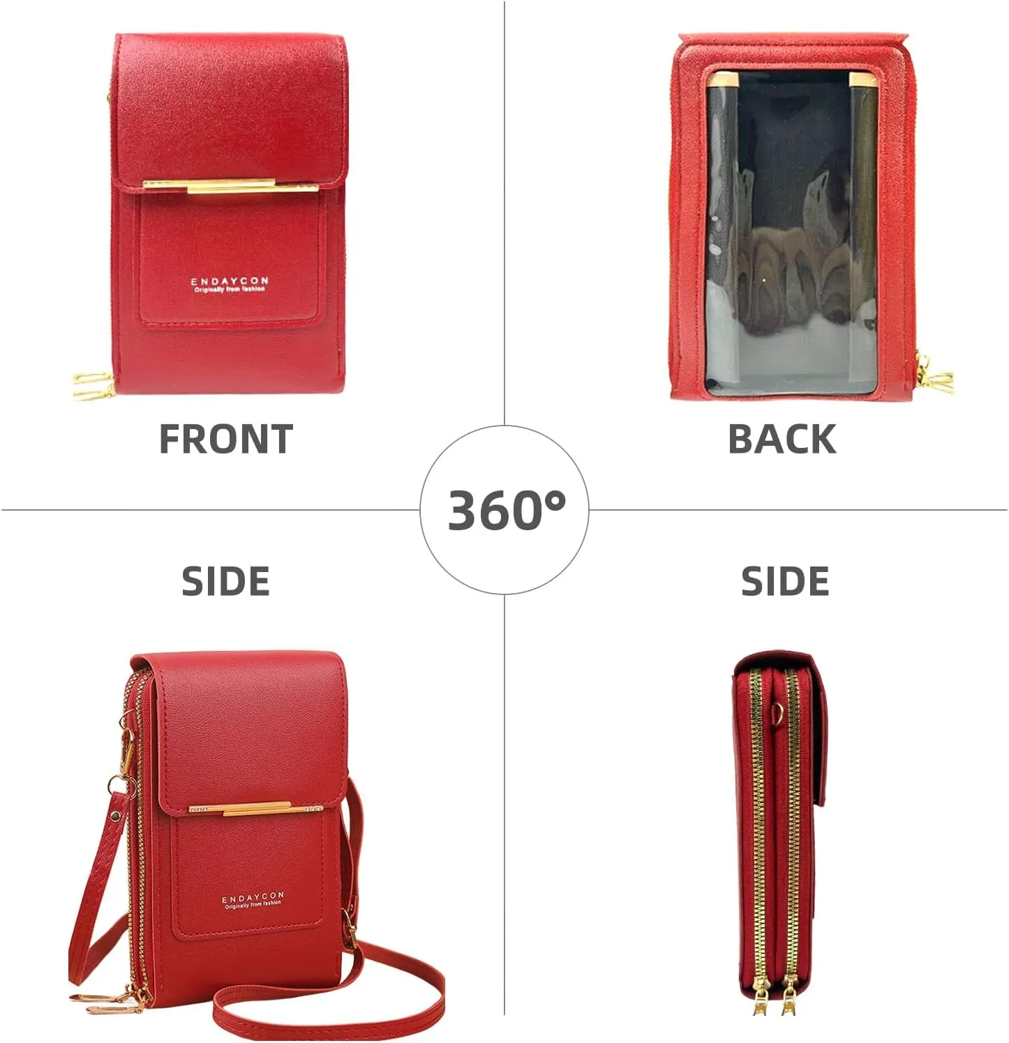 Small Crossbody Cell Phone Bag for Women, Mini Shoulder Purse with Credit Card Slots
