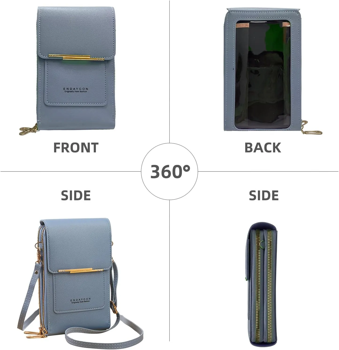 Small Crossbody Cell Phone Bag for Women, Mini Shoulder Purse with Credit Card Slots