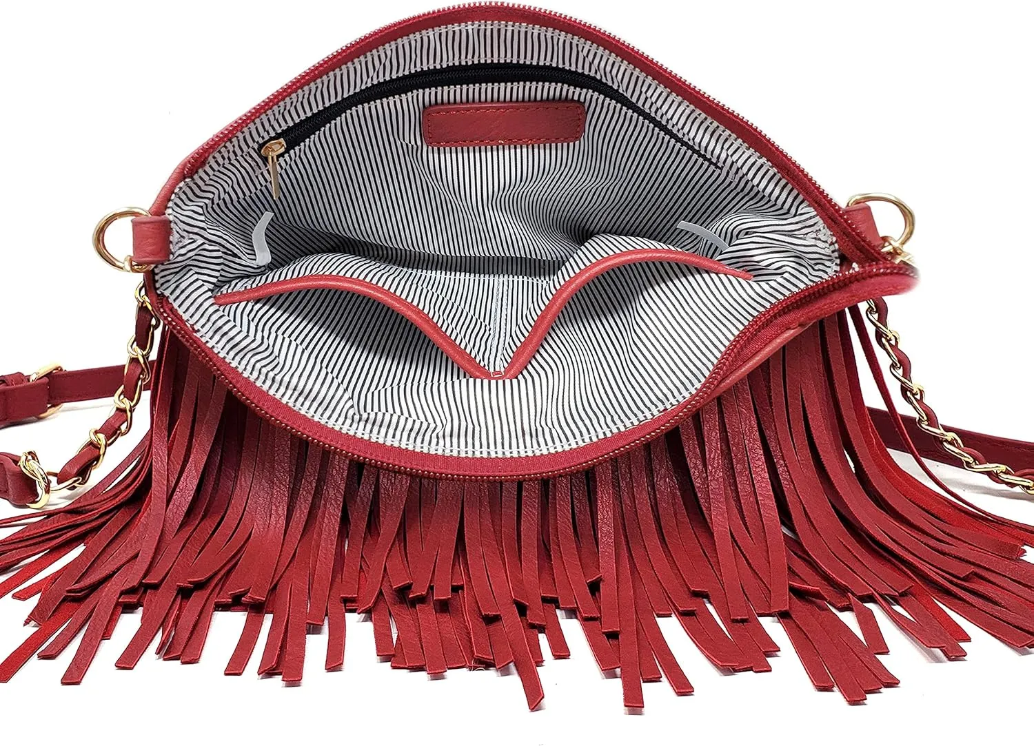 Solene Fringe Crossbody Shoulder Bag with Strap, Tassel Messenger bag, Country Style Western Fringe Purse for Women