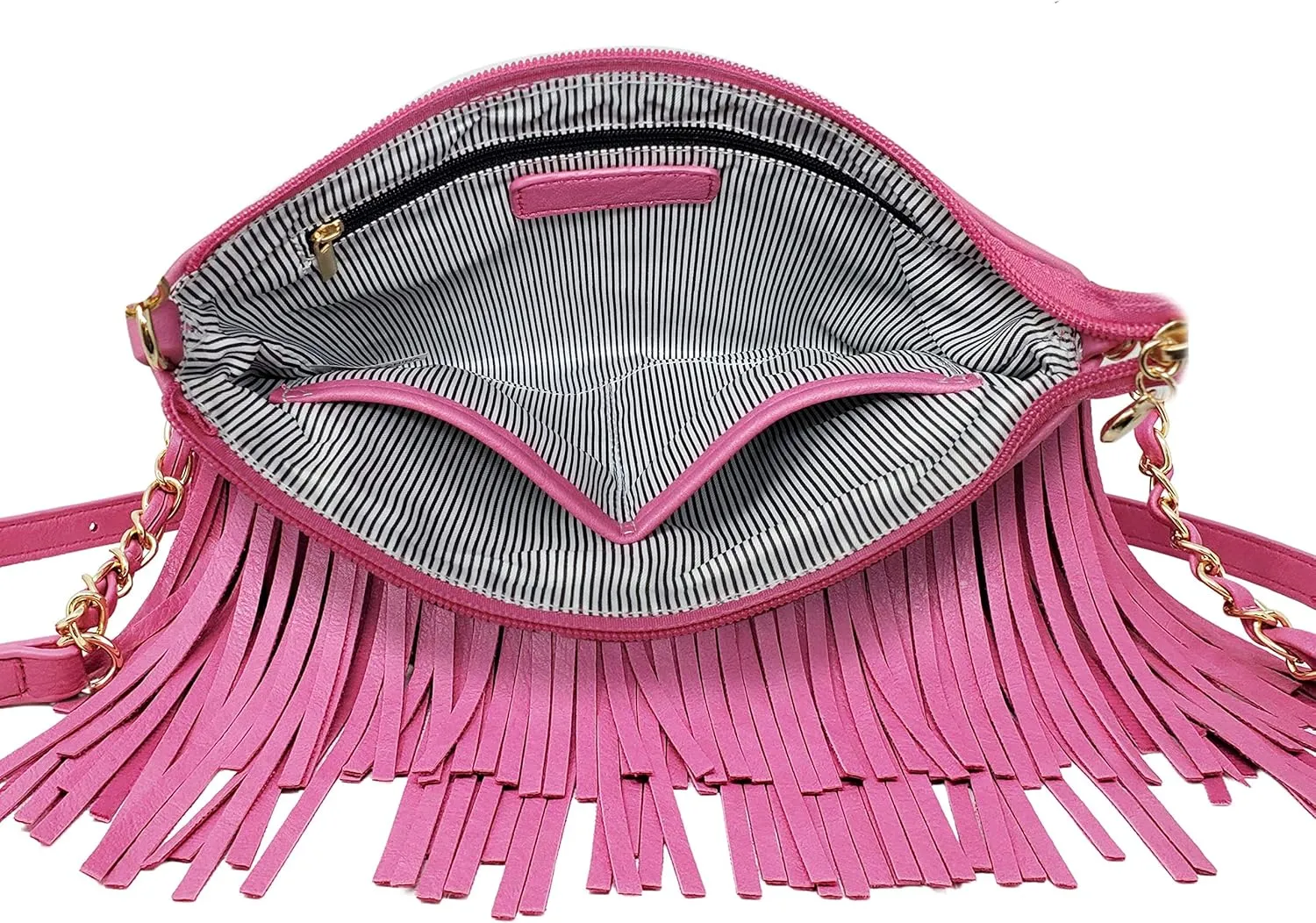 Solene Fringe Crossbody Shoulder Bag with Strap, Tassel Messenger bag, Country Style Western Fringe Purse for Women