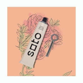 soto Hand Repair Cream (No. 34 Miaki Rose) - 4 Ounces of Nourishing Hand cream with hyaluronic acid and ceramides for healing dry, cracked hands