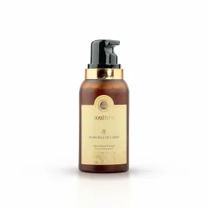 soul tree Indian Rose Face Wash, With Turmeric And Honey, Refreshing/Hydrating From Dry To Normal Skin, 120 Ml