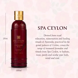 Spa Ceylon Cardamom Rose Massage & Bath Oil for Soothing Body Ritual | Natural Massage Oil | Oil for Massage Therapy