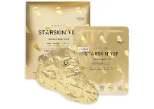 STARSKIN Moisturizing Foot Mask, with Shea Butter & Rose Oil, Hydrating & Softening, for Dry Feet, the Gold Foot Mask