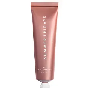 Summer Fridays R R Mask - Brightening   Hydrating Face Mask with Restorative Natural Oils & Bulgarian Rose - Gently Buffs Dry Skin for a Petal - Soft Glow (2.25 Oz)