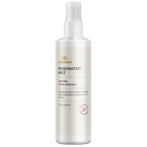 Swanson Rosewater Mist - 8 fl Ounce Liquid - Refreshing and Hydrating Rosewater Spray for Skin and Hair