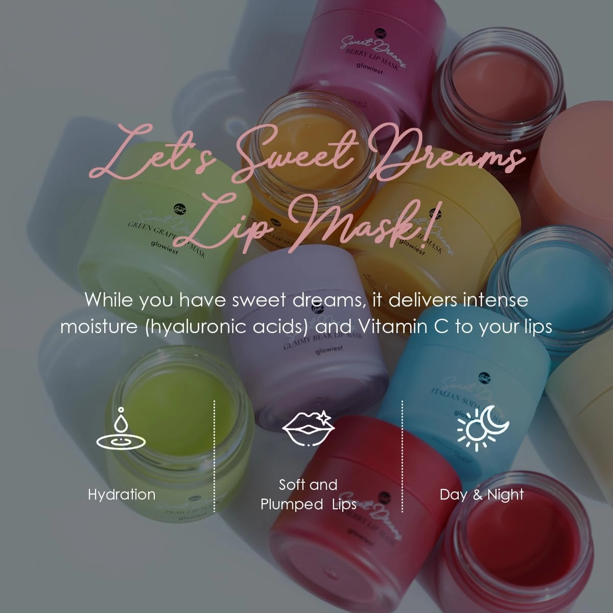 Sweet Dreams Overnight Lip Mask- Nourishing, Plumping and Hydrating Lip Balm | glowiest Sweet Dreams Lip Sleeping Mask | Hyaluronic Acids Vitamin C Shea Butter Antioxidants l Peach