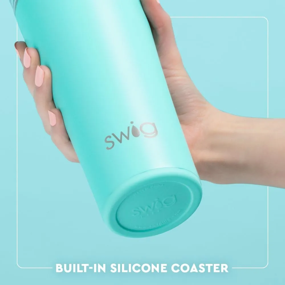 Swig Life 22oz Insulated Tumbler, Travel Coffee Tumbler with Lid, Cup Holder Friendly Travel Coffee Mug, Stainless Steel Thermos (Bride to Be)