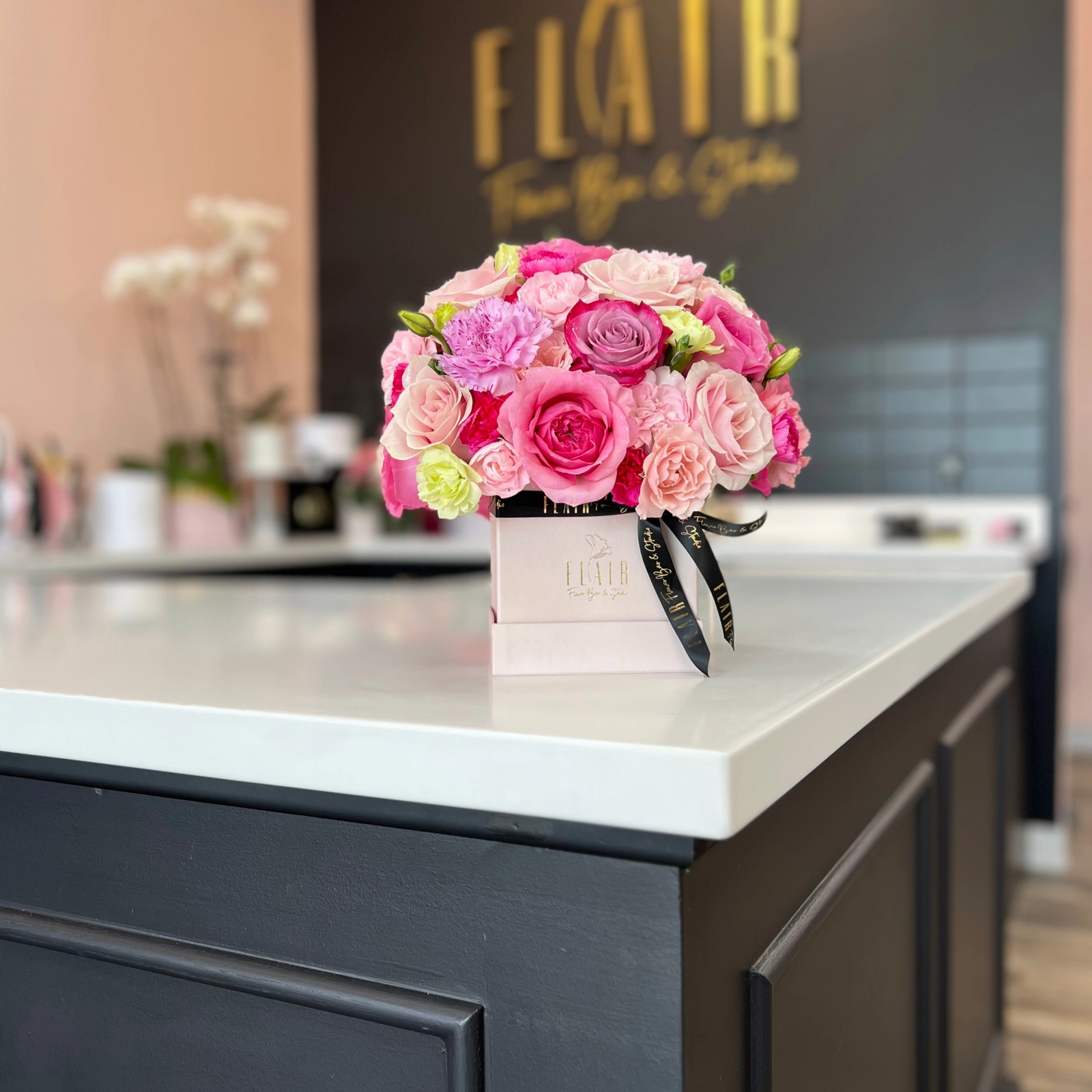 The Blush Bloom Box Arrangement