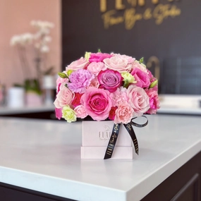 The Blush Bloom Box Arrangement