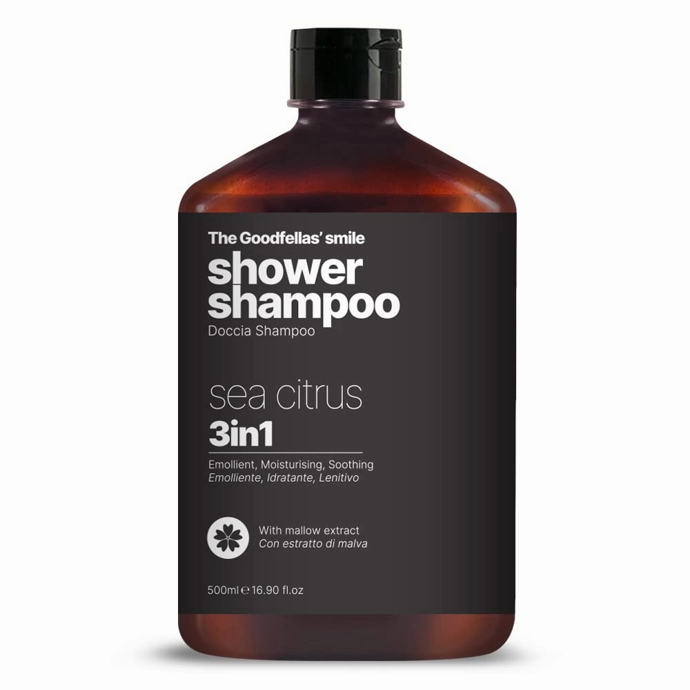The Goodfellas' smile, SEA CITRUS (Sea Air & Lemon), Luxury 3 in 1 Body Wash and Hair Shampoo for Men, 17 Fluid Oz. - MADE IN ITALY