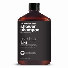 The Goodfellas' smile, SEA CITRUS (Sea Air & Lemon), Luxury 3 in 1 Body Wash and Hair Shampoo for Men, 17 Fluid Oz. - MADE IN ITALY