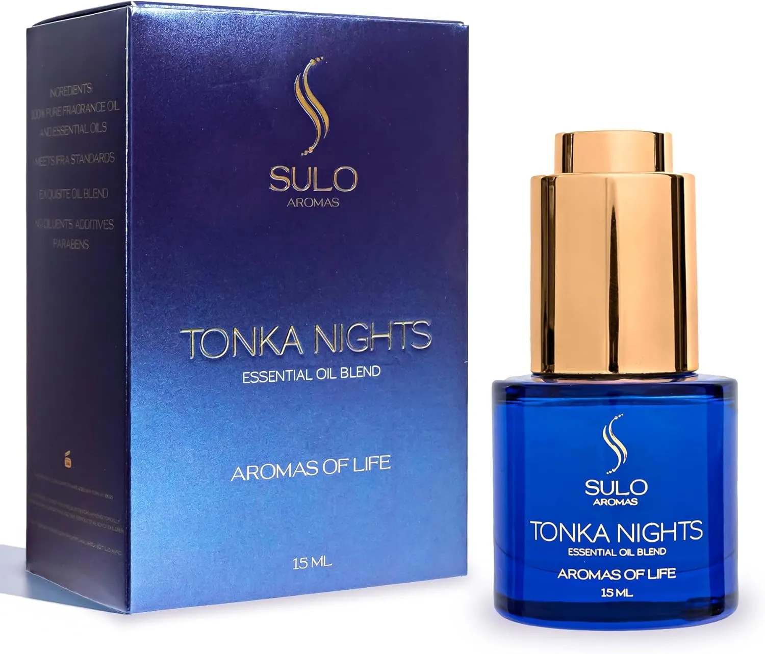 Tonka Nights – Bergamot Essential Oil for Diffuser & Skin with Saffron, Bulgarian Rose, Oud, Tonka Bean, Amber, Oakmoss & White Musk – Hydrating, Anti-Aging & Aromatherapy for Relaxation - 15 ml