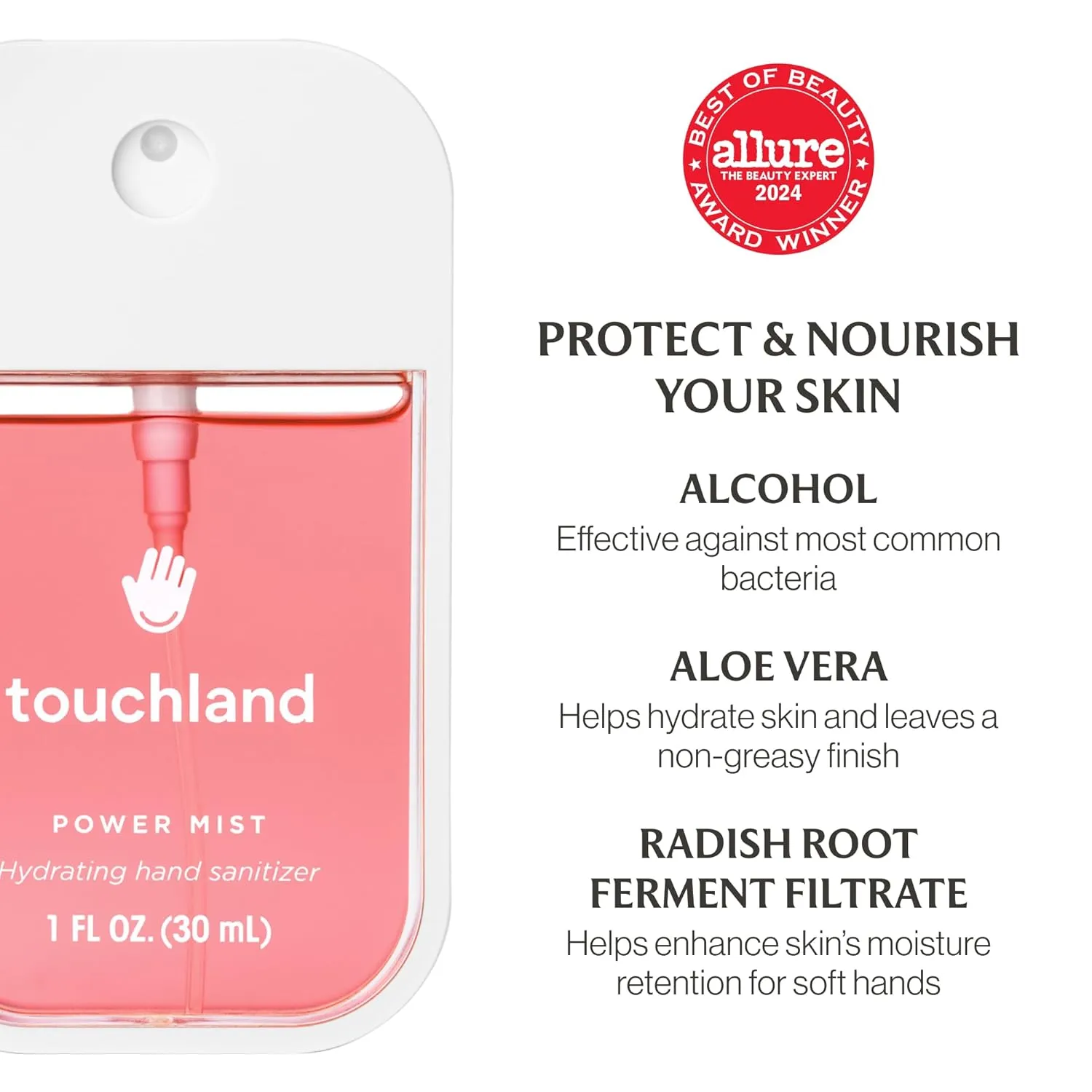 Touchland Power Mist Hydrating Hand Sanitizer Spray, JUICY Trio Set (Watermelon, Peach, Berry), 1 FL. OZ. Travel Size (Set of 3)