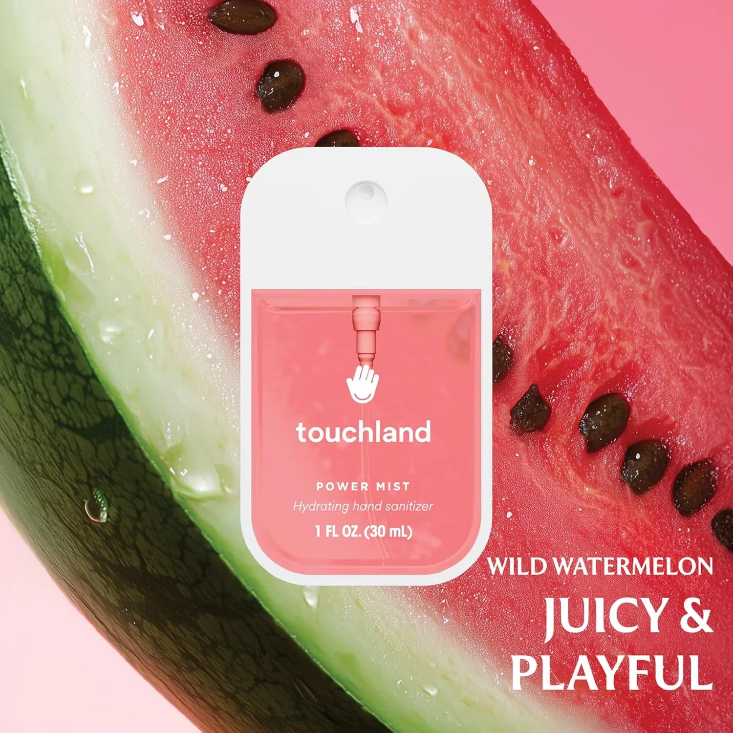 Touchland Power Mist Hydrating Hand Sanitizer Spray, JUICY Trio Set (Watermelon, Peach, Berry), 1 FL. OZ. Travel Size (Set of 3)
