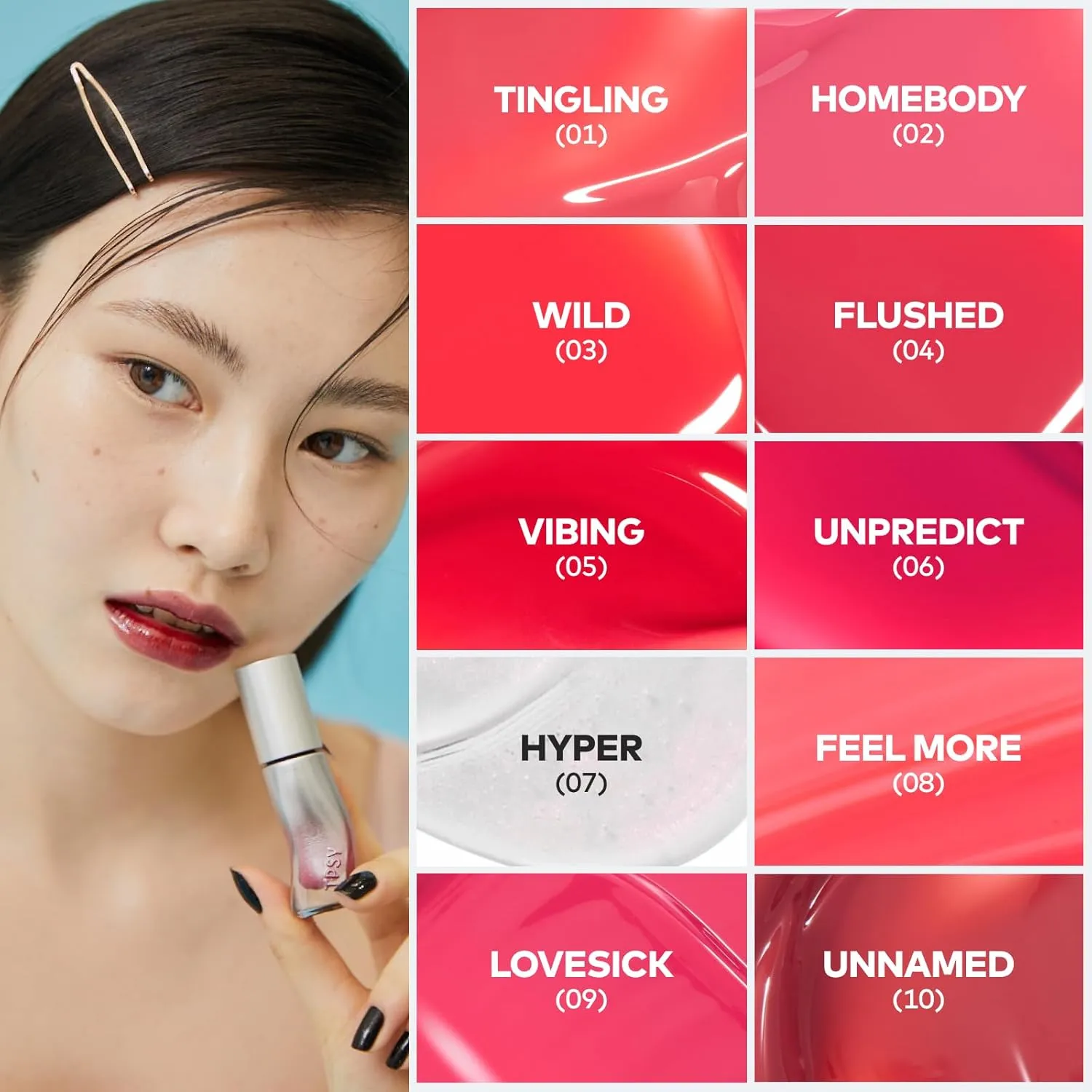 TPSY Juicy Lip Plumper (08 Feel More) - Coral Rose, Tinted Lip Plumping Gloss, Volumizing & Hydrating, for Fuller Lips, Non-Sticky Glossy Finish, Vegan