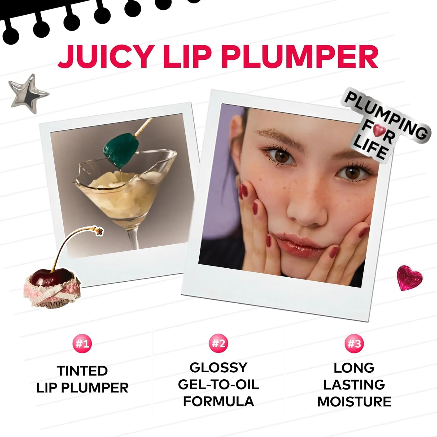 TPSY Juicy Lip Plumper (08 Feel More) - Coral Rose, Tinted Lip Plumping Gloss, Volumizing & Hydrating, for Fuller Lips, Non-Sticky Glossy Finish, Vegan