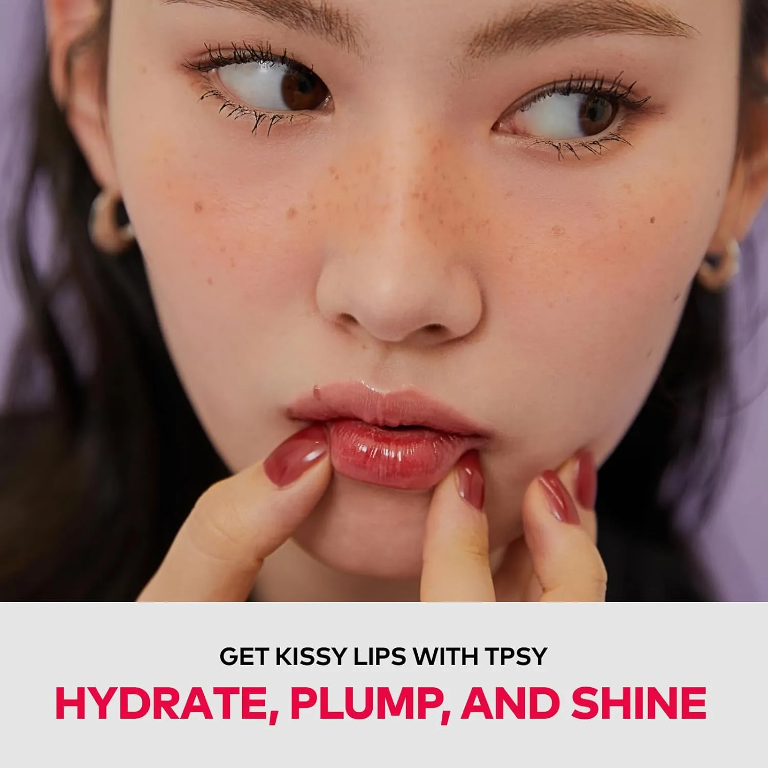 TPSY Juicy Lip Plumper (08 Feel More) - Coral Rose, Tinted Lip Plumping Gloss, Volumizing & Hydrating, for Fuller Lips, Non-Sticky Glossy Finish, Vegan