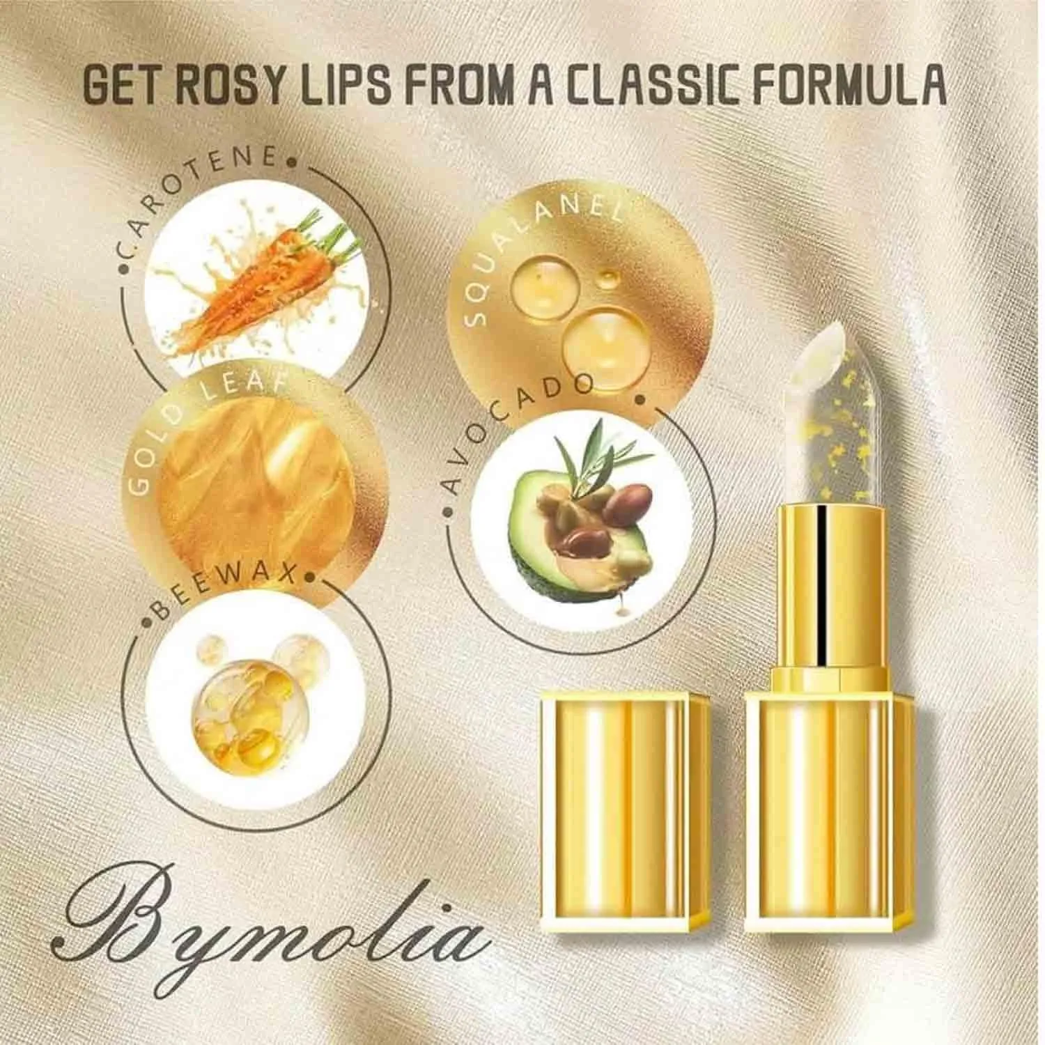 Transferproof Color Changing Lipstick, Crystal clear Color Alchemy, Color Changing Lipstick Gold Foil for Women, Moisturizing Glossy Shine Lip Gloss, Deep Nourishment