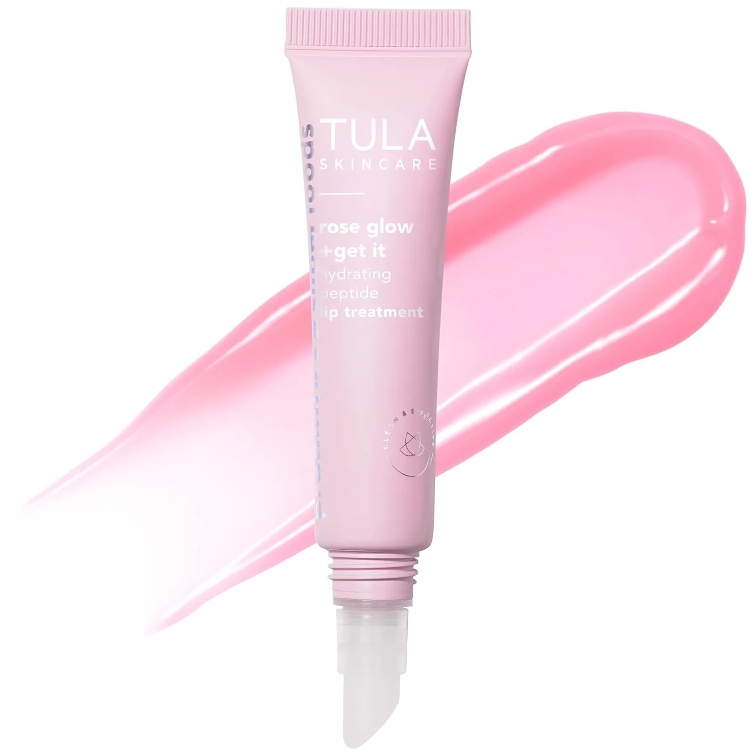 TULA Skin Care Rose Glow   Get It Lip Balm - Hydrating Peptide Lip Treatment with Hyaluronic Acid & Vitamin E, 0.28 oz.