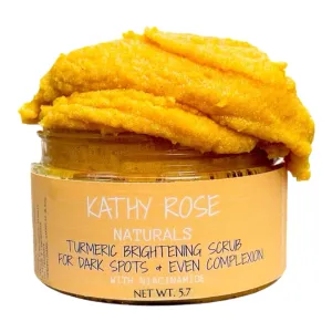 Turmeric Exfoliating Body Scrub, Exfoliating Face & Body Scrub with Turmeric for Even Complexion, Gentle Body Exfoliator for Dry Skin, yellow, 5.7 Ounce (Pack of 1)