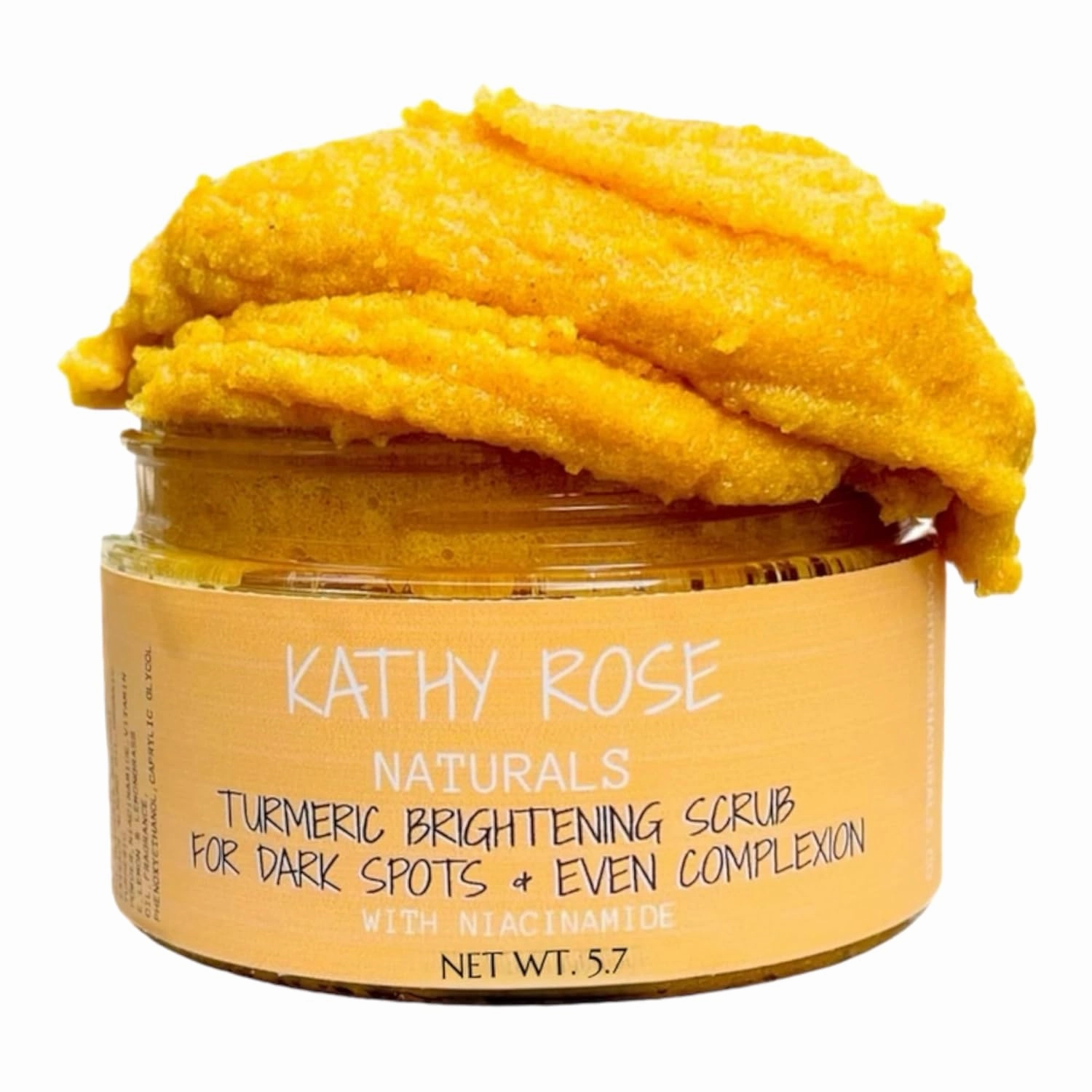 Turmeric Exfoliating Body Scrub, Exfoliating Face & Body Scrub with Turmeric for Even Complexion, Gentle Body Exfoliator for Dry Skin, yellow, 5.7 Ounce (Pack of 1)