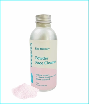 Ultra Gentle Powder Face Cleanser - All Natural, Plastic Free, Made in USA - Hydrating for Sensitive or Dry Skin - Up to 50 Washes - 1 Refillable Bottle (2.6oz)